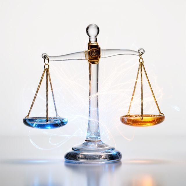 Abstract representation of digital law and automation connectivity