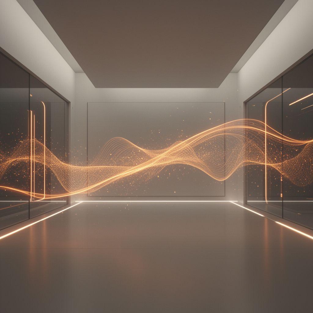 Abstract representation of AI and human collaboration