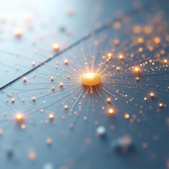 Sophisticated abstract digital interface representing AI nodes and automation flow
